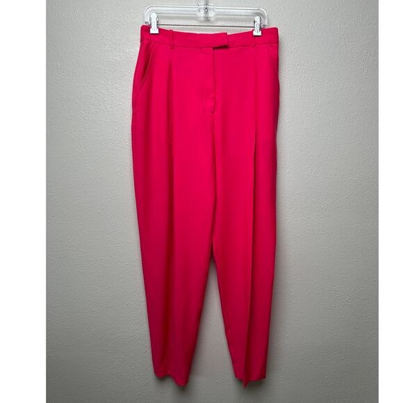 Alexander McQueen Coral Pink Pleated Trousers Women size 10 - Picture 2 of 14